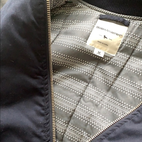 Navy Blue Bomber Jacket - Picture 5 of 5